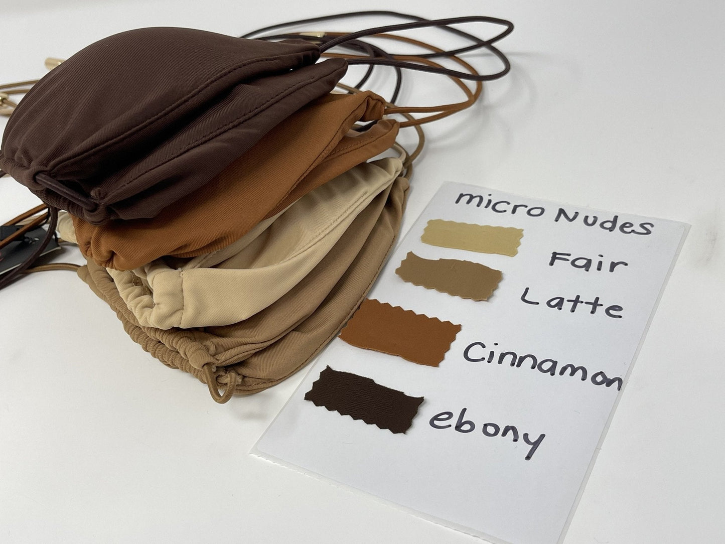 MICRO SKIN CHEEKY SCRUNCH BOTTOM - LATTE - Berry Beachy Swimwear