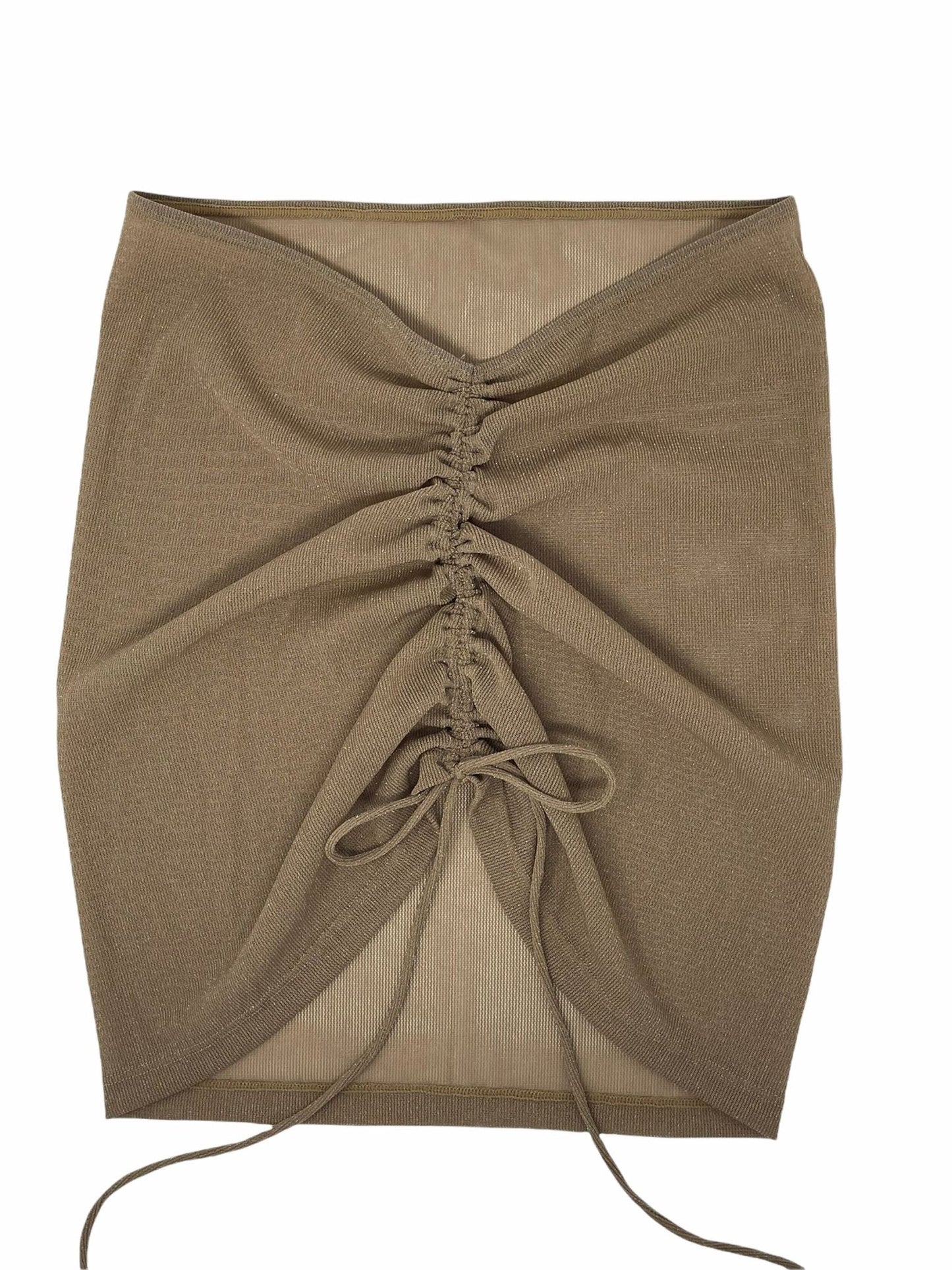SHEER COVER UP SKIRT - LATTE - Berry Beachy Swimwear