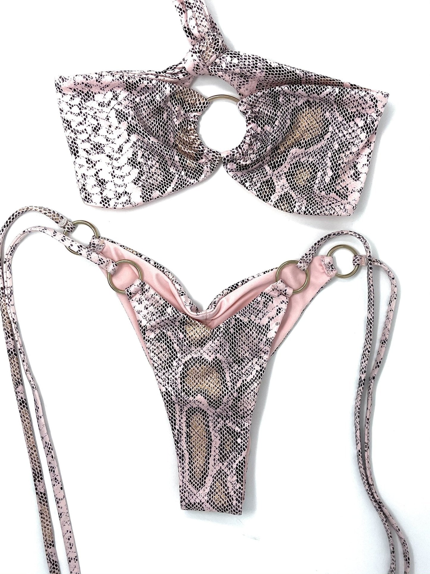 SLYTHER BANDEAU TOP - BLUSH - Berry Beachy Swimwear
