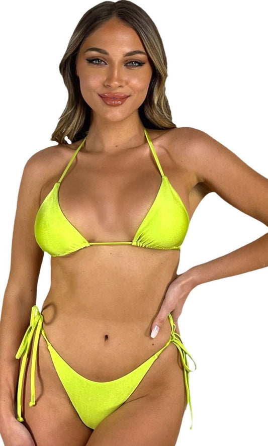 BERRY CHEEKY SCRUNCH BOTTOM - LIME - Berry Beachy Swimwear