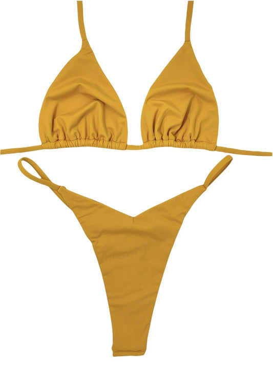 HARVEST V THONG BOTTOM - BUTTERSCOTCH - Berry Beachy Swimwear
