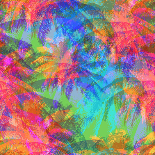 NEON PALMS LINED TRIANGLE TOP - Berry Beachy Swimwear