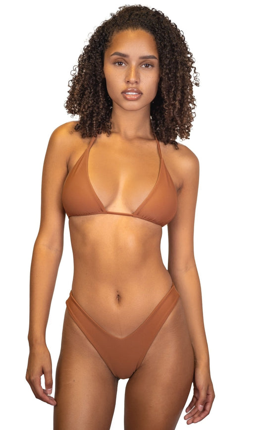 SKIN Y CUT BOTTOM - CLAY - Berry Beachy Swimwear